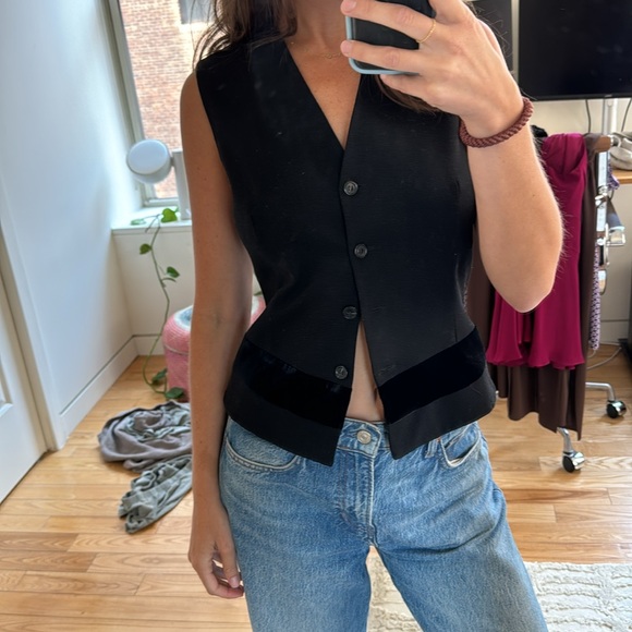 Italian Designer black vest - size small . Rare Piazza sempione - Picture 2 of 3